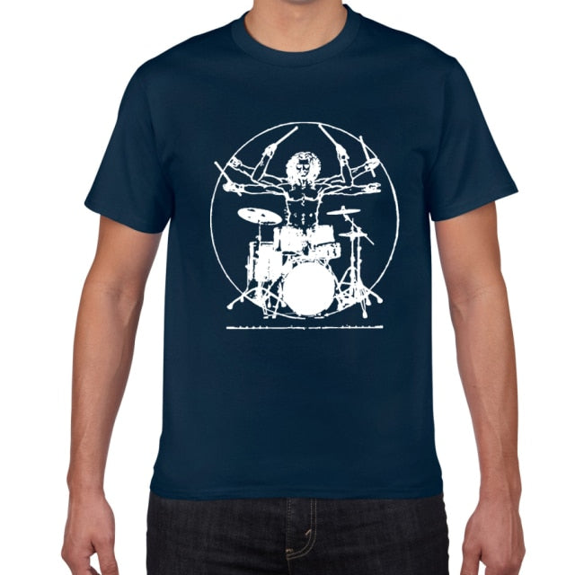 B2: Da Vinci Vitruvian Man Guitar T Shirt (FREE SHIPPING)